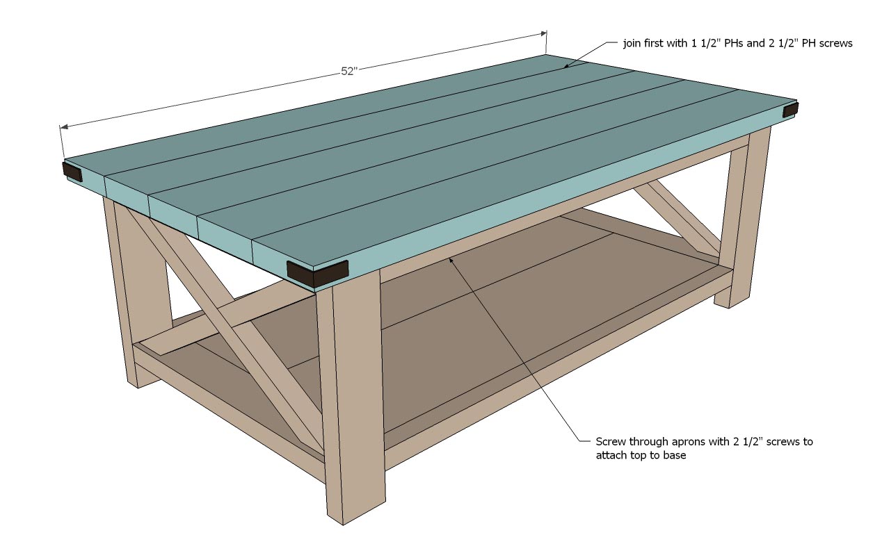 2x4 Coffee Table Plans