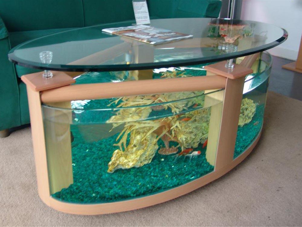 Coffee Table with Aquarium