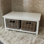 Coffee Table with Wicker Drawers
