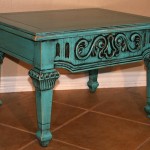Distressed Turquoise Coffee Table