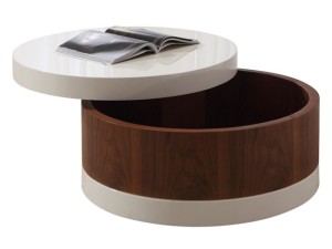 Round Coffee Table with Drawers