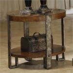 Round Rustic End Table