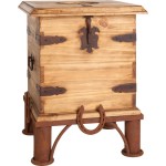 Rustic Trunk End Table