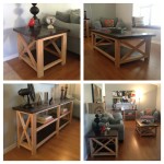Rustic X End Table