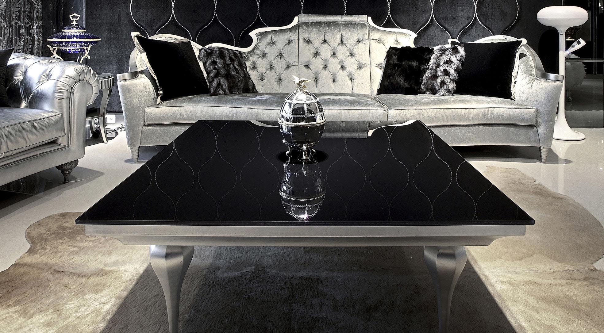 Black and Silver Coffee Table