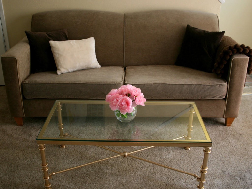 Gold Bamboo Coffee Table