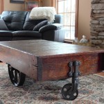 Antique Coffee Table with Wheels