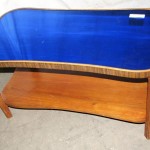 Art Deco Blue Glass Coffee Table