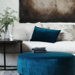 Blue Coffee Table Ottoman