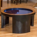 Blue Glass Top Coffee Table