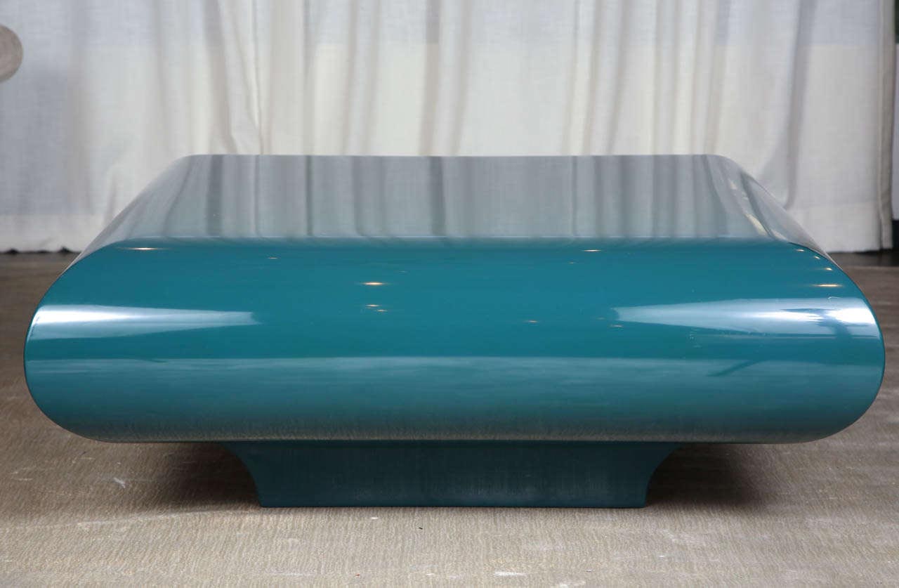 Blue Lacquer Coffee Table