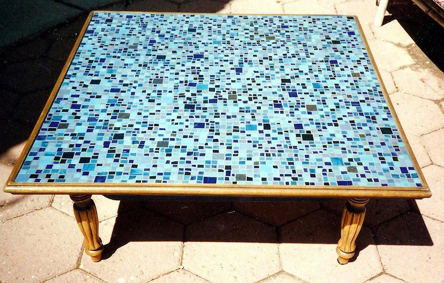 Blue Mosaic Coffee Table