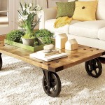 Caster Wheel Coffee Table