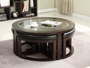 Circle Coffee Table with Seats