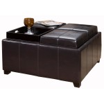 Coffee Table Leather Ottoman