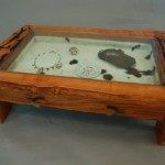 Coffee Table with Glass Display Case