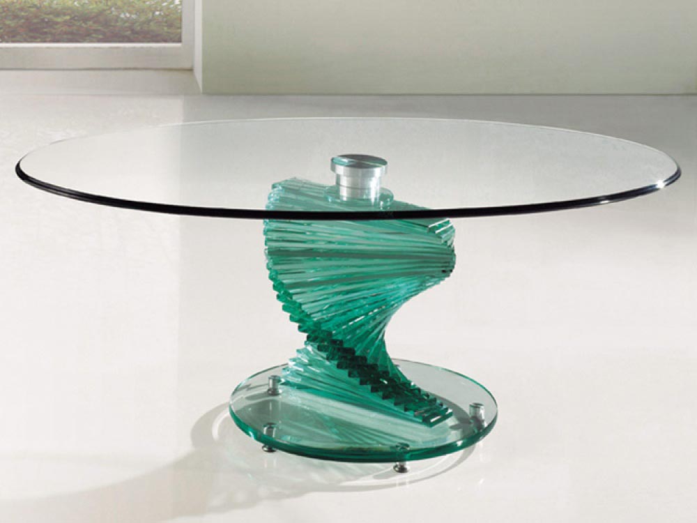 Glass Pedestal Coffee Table