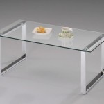 Glass Top Coffee Table with Metal Base