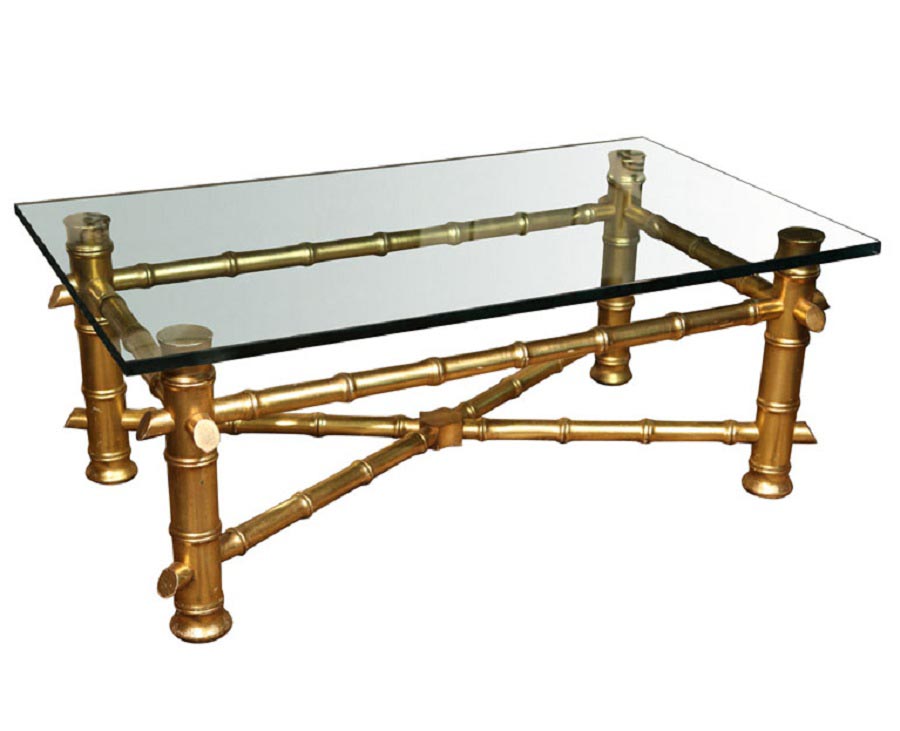 Gold Bamboo Coffee Table
