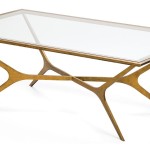 Gold Glass Top Coffee Table