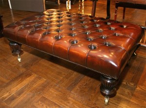 Leather Tufted Ottoman Coffee Table
