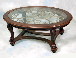 Mahogany Glass Coffee Table