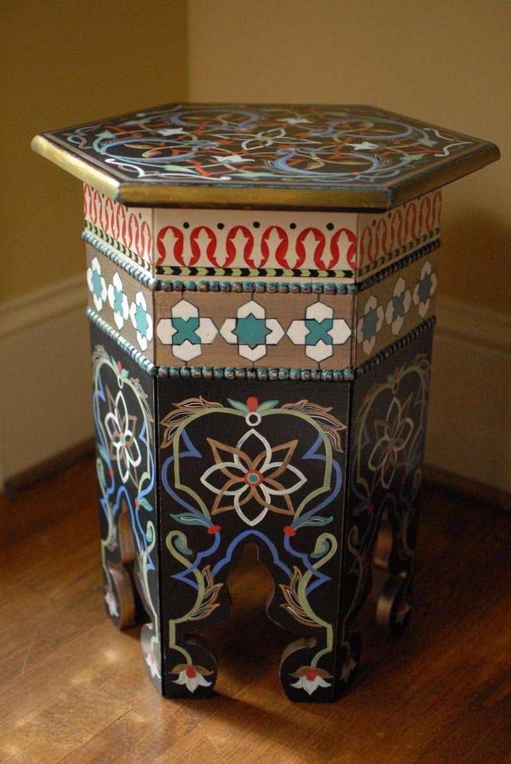 Moroccan Painted Coffee Tables