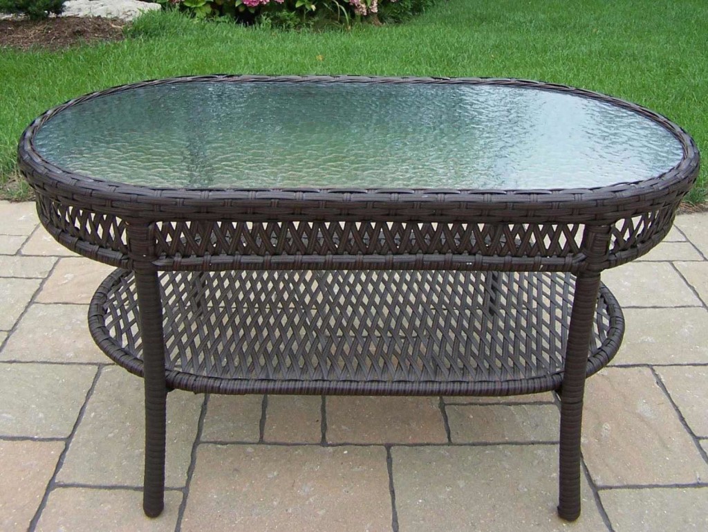 Oval Patio Coffee Table