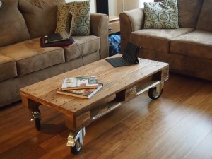Pallet Coffee Table with Wheels