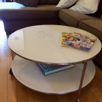 Round Coffee Table on Wheels