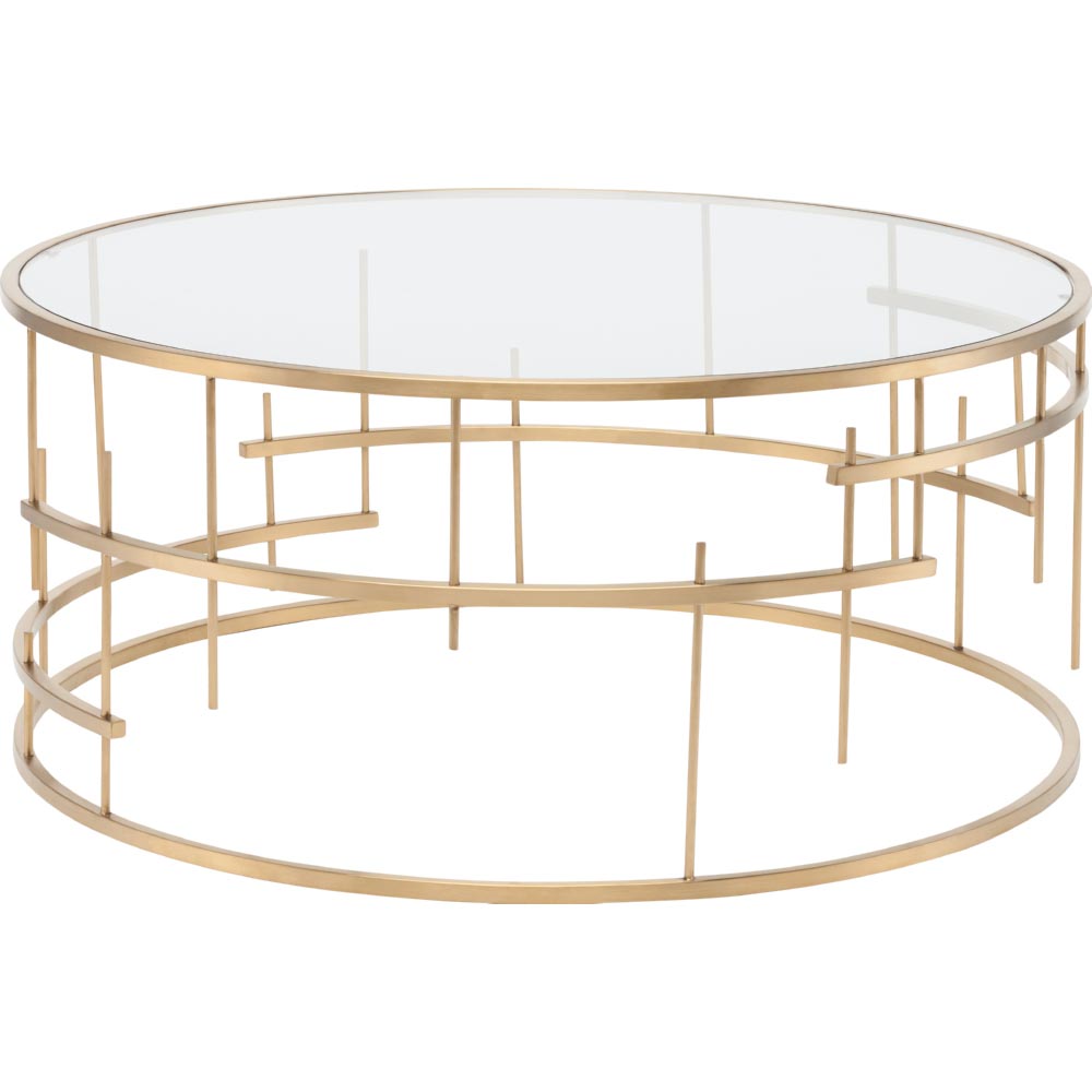 Get Round Coffee Table Gold And Frosted Glass Gif - glass wood coffee