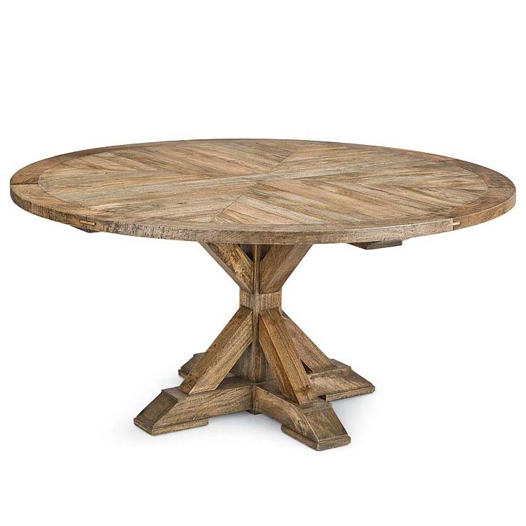 Round Wood Pedestal Coffee Table