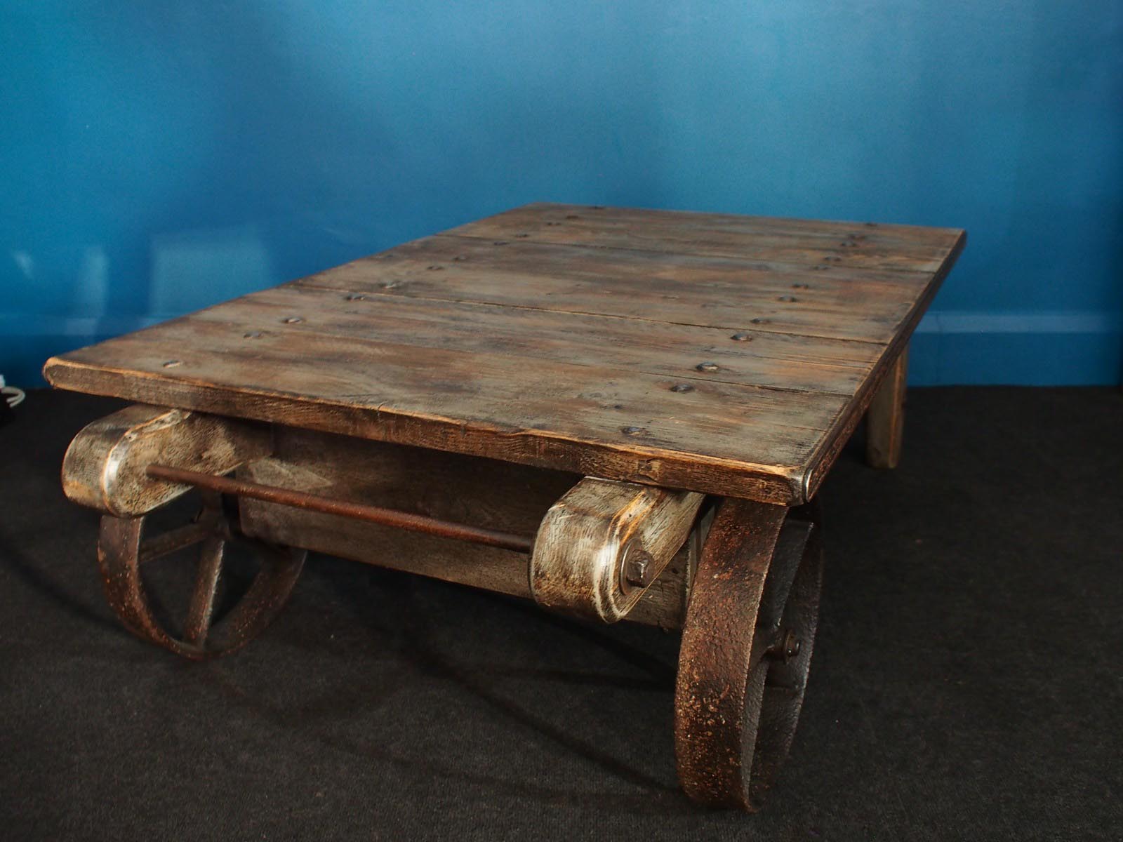 Rustic Wheels for Coffee Table