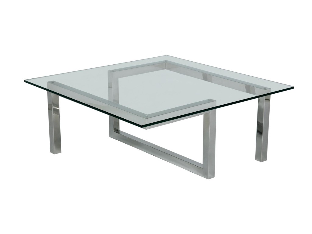 Stainless Steel and Glass Coffee Tables