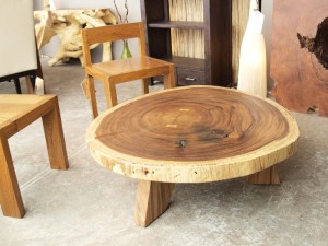 Wood Circle Coffee Table